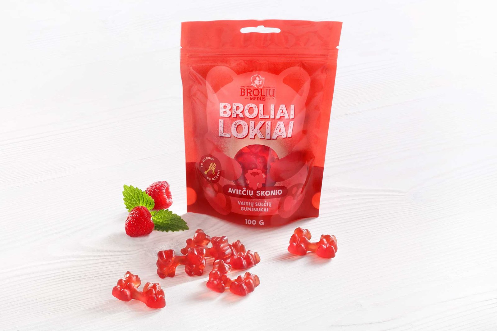 Raspberry flavoured gummies